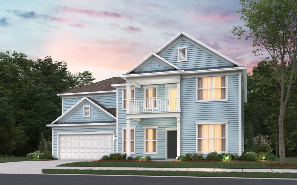 Representative exterior photo of a completed home built from the Woodward Waterfront by Pulte Homes in Waterside at Pine Island, Columbia, SC (Image 26). Representative exterior photo of a completed home built from the Woodward Waterfront by Pulte Homes in Waterside at Pine Island, Columbia, SC (Image 26).