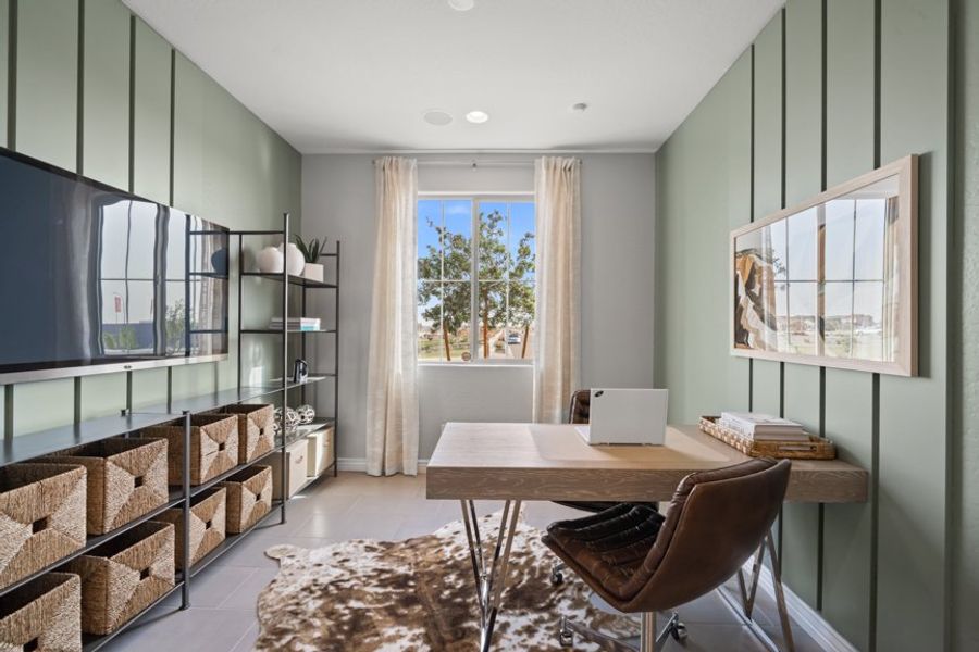 Representative furnished interior of a home built from the 35-4 by Taylor Morrison in Parkside, Phoenix (Image 14).