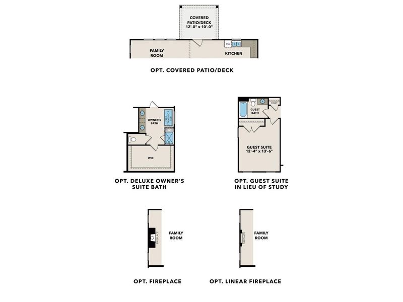2D floor plan layout for the The Hickory B by Davidson Homes LLC in Melody Lakeside Estates, Buford, GA (Image 5).