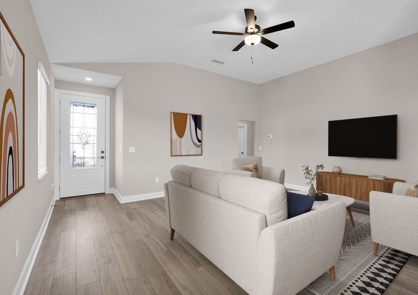 Come together with your family in this family room