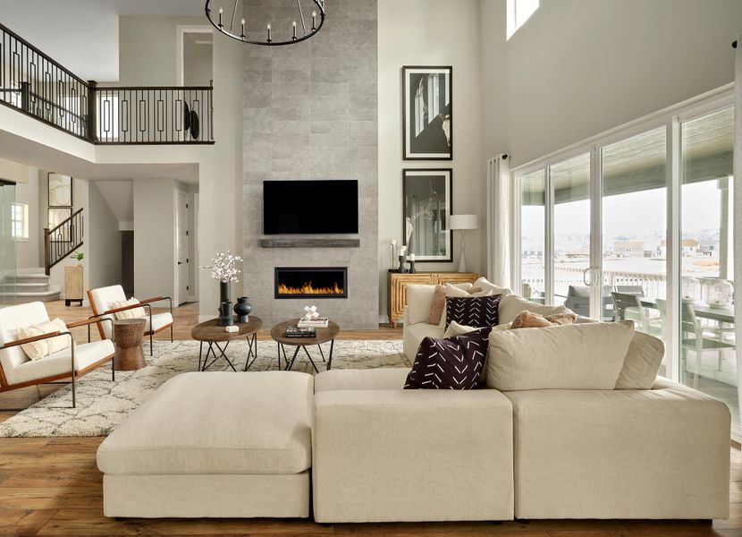 Furnished interior view inside a new home in Hillside at Crystal Valley Destination Collection, Castle Rock (Image 15).