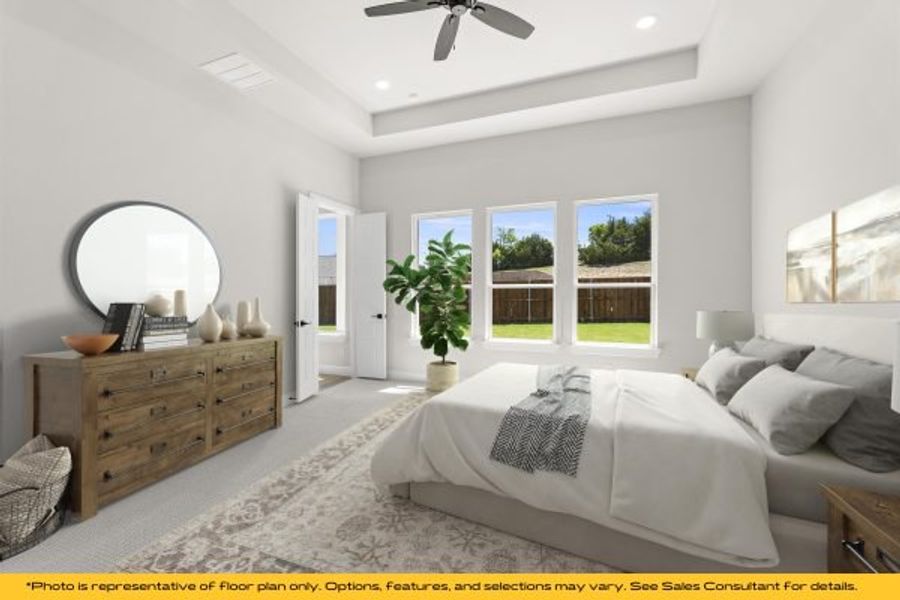 Representative furnished interior of a home built from the The Barbados by Stonefield Homes in The Highlands, Rockwall (Image 41).