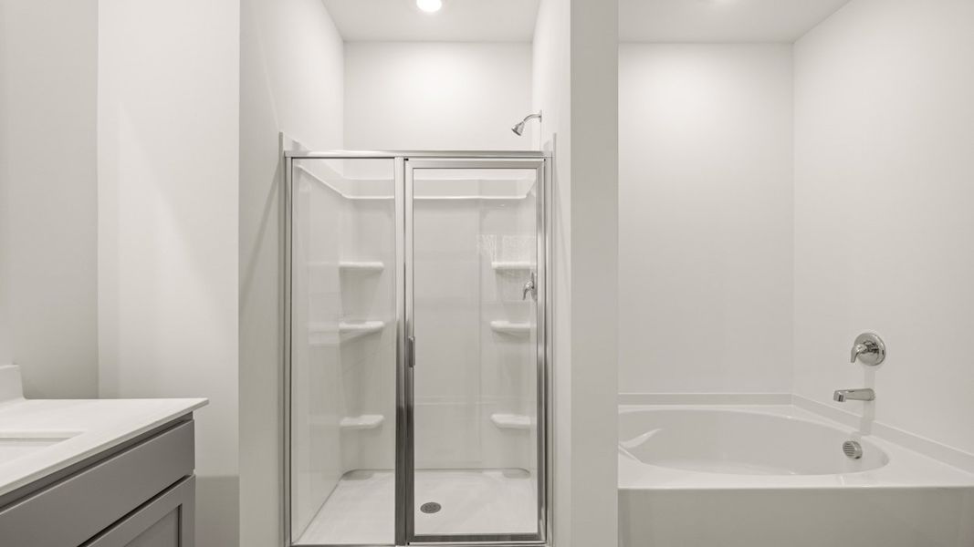 Representative furnished interior of a home built from the Cali by D.R. Horton in The Reserve at Calcutta, Stockbridge (Image 9).