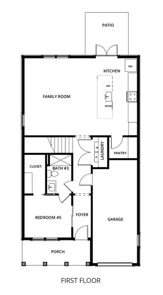 2D floor plan layout for the Piper by Brock Built in Nautilus Pointe, Inlet Beach, FL (Image 3).