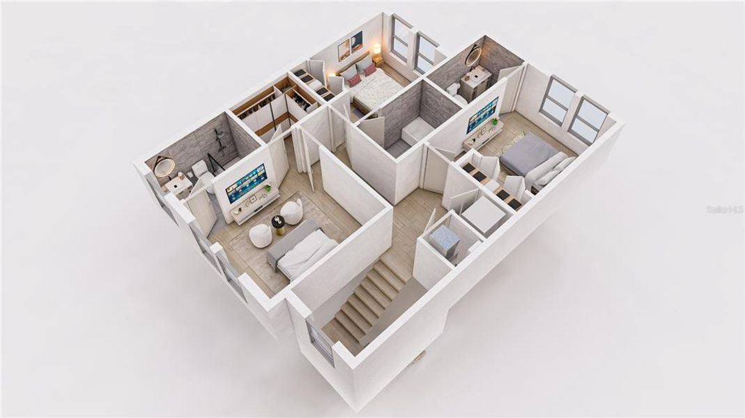 2D floor plan layout of this home in , St. Petersburg, FL (Image 42).
