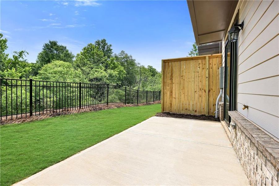 Exterior details and patio area of a home in Echo Park, Suwanee (Image 19). Exterior details and patio area of a home in Echo Park, Suwanee (Image 19).