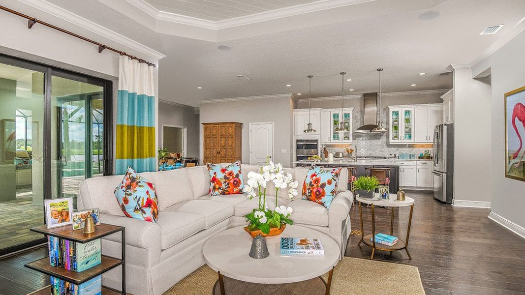 Furnished interior view inside a new home in Canoe Creek Real Estate and Homes for Sale in Parrish, FL - Neal Communities, Parrish (Image 5). Furnished interior view inside a new home in Canoe Creek Real Estate and Homes for Sale in Parrish, FL - Neal Communities, Parrish (Image 5).