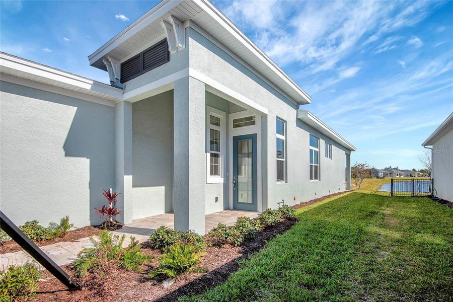 Exterior details and patio area of a home in The Reserve at Victoria, Deland (Image 27). Exterior details and patio area of a home in The Reserve at Victoria, Deland (Image 27).