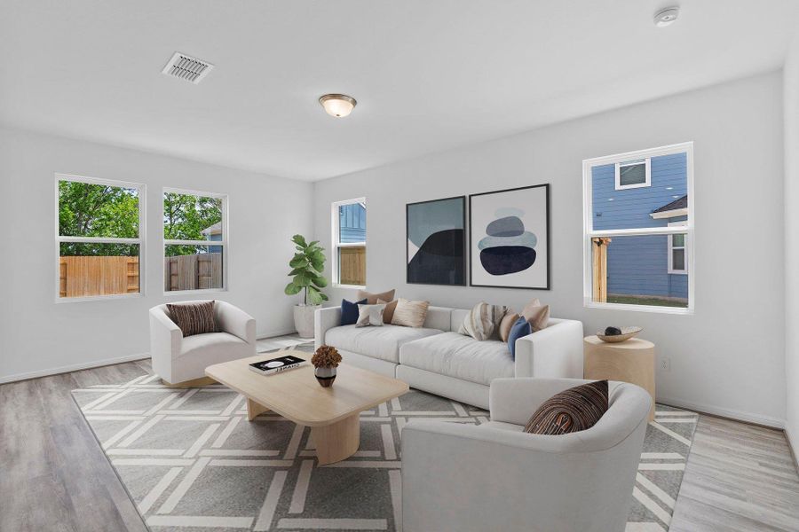 Open Concept Family Room - Virtually Staged Open Concept Family Room - Virtually Staged
