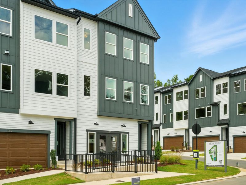 Front exterior of a new home in Archer Row, Charlotte, NC, highlighting curb appeal (Image 2). Front exterior of a new home in Archer Row, Charlotte, NC, highlighting curb appeal (Image 2).