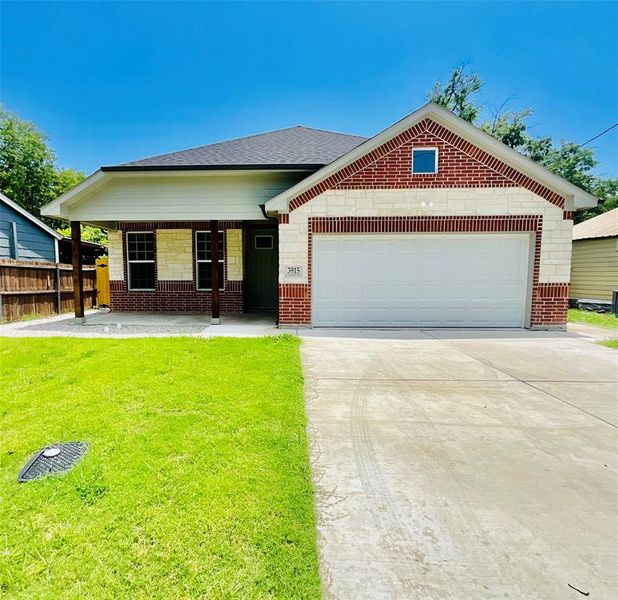 Front exterior of a new home in , Greenville, TX, highlighting curb appeal (Image 2).