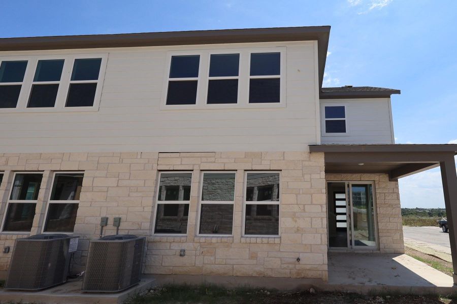 Exterior details and patio area of a home in Union Collection at Park Central, Georgetown (Image 2). Exterior details and patio area of a home in Union Collection at Park Central, Georgetown (Image 2).