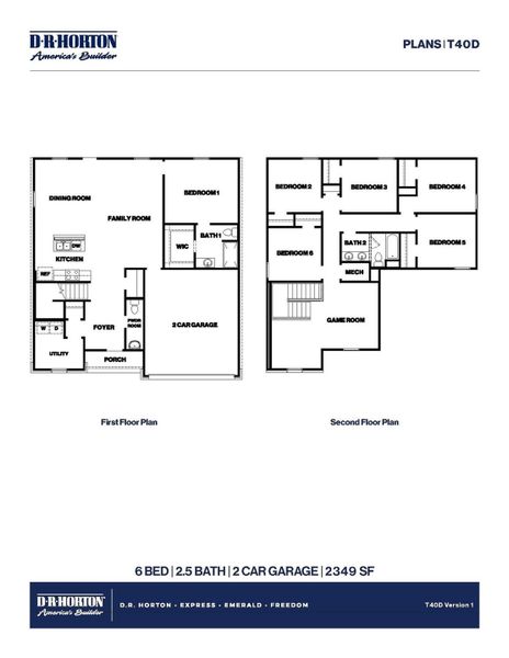 2D floor plan layout of this home in Cypress Green, Hockley, TX (Image 2). 2D floor plan layout of this home in Cypress Green, Hockley, TX (Image 2).