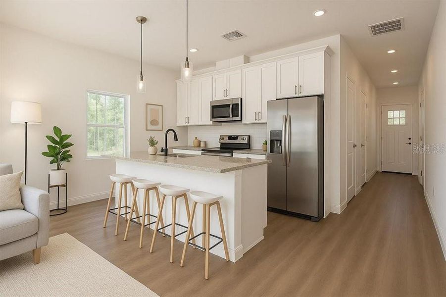 Furnished interior view inside a new home in , Weeki Wachee (Image 5). Furnished interior view inside a new home in , Weeki Wachee (Image 5).