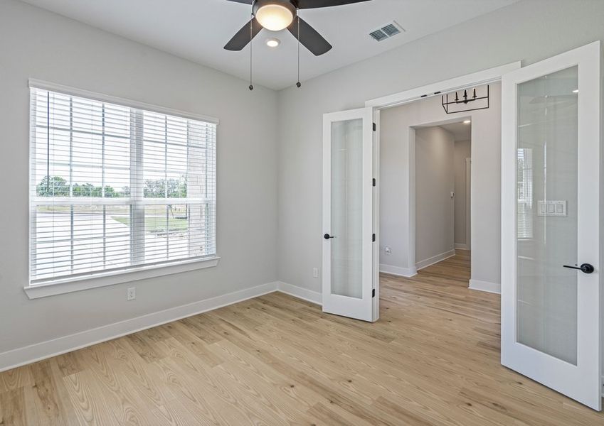 There is a flex room right off of the foyer. There is a flex room right off of the foyer.