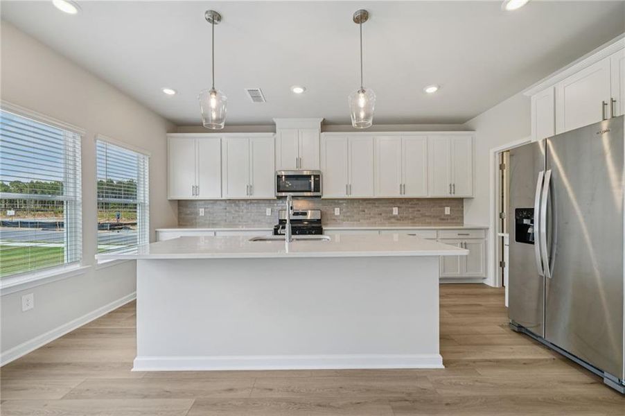 Furnished interior view inside a new home in Parkside at Grayson, Grayson (Image 10).