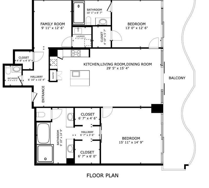 2D floor plan layout of this home in Casamar, Pompano Beach, FL (Image 5).