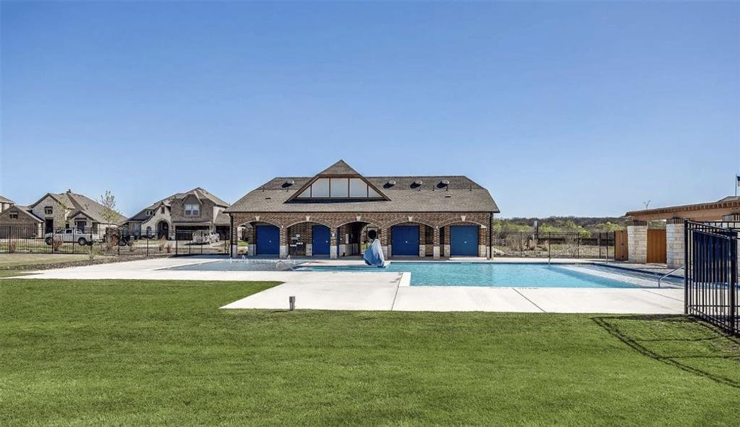 Front exterior of a new home in The Parks at Panchasarp Farms - Phase 2, Burleson, TX, highlighting curb appeal (Image 24). Front exterior of a new home in The Parks at Panchasarp Farms - Phase 2, Burleson, TX, highlighting curb appeal (Image 24).