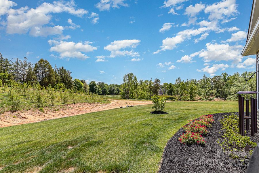Large rear yard space surrounded by the HOA space and pond. This will be seeded and landscaped by the HOA Large rear yard space surrounded by the HOA space and pond. This will be seeded and landscaped by the HOA