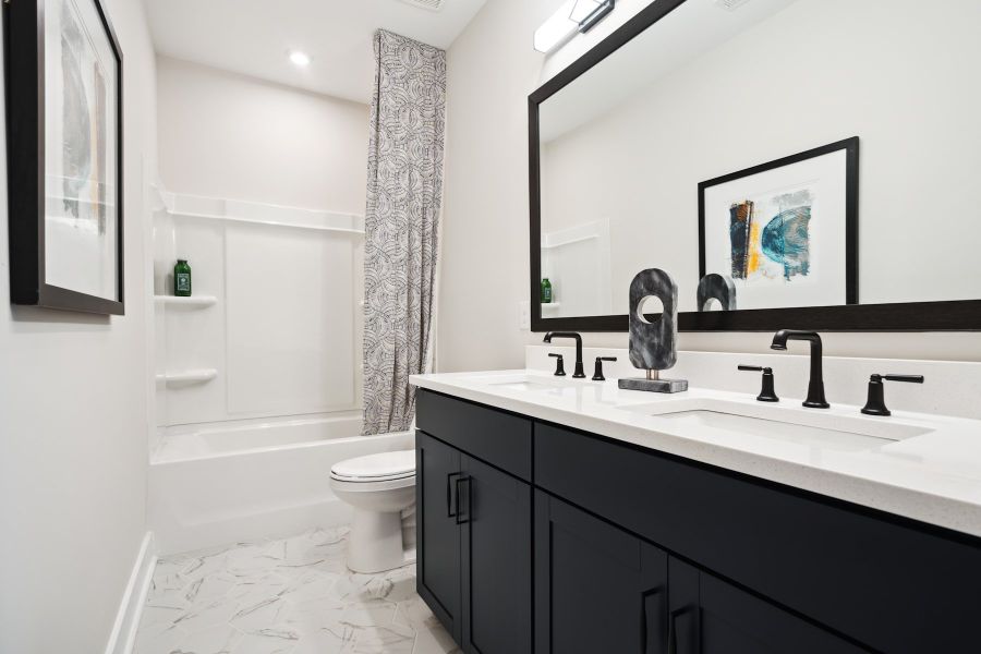 Representative furnished interior of a home built from the Torrence by Tri Pointe Homes in Seven Oaks, Belmont (Image 29).