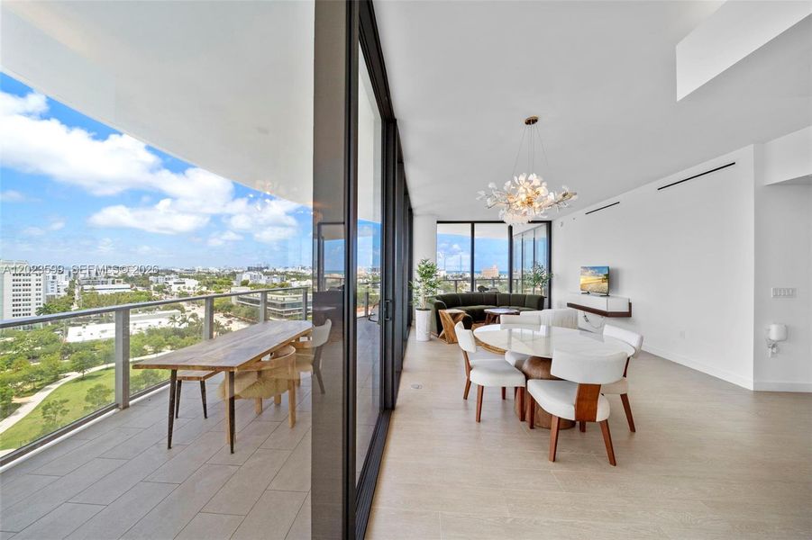 Furnished interior view inside a new home in , Miami Beach (Image 15). Furnished interior view inside a new home in , Miami Beach (Image 15).