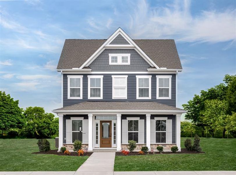 Representative exterior photo of a completed home built from the Robert Frost by Ryan Homes in Fost, Moyock, NC (Image 1). Representative exterior photo of a completed home built from the Robert Frost by Ryan Homes in Fost, Moyock, NC (Image 1).