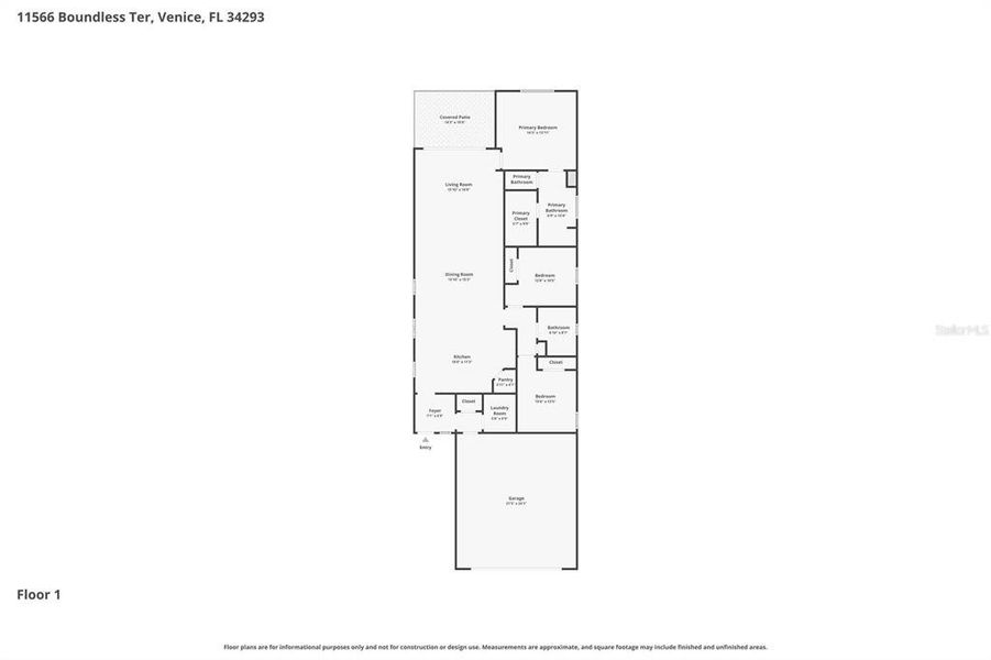 2D floor plan layout of this home in , Venice, FL (Image 5).