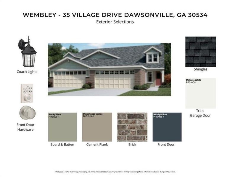 Sample of building materials used in homes in Villas at Gold Creek, Dawsonville (Image 4).