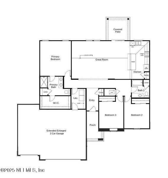 2D floor plan layout of this home in Sabal Estates, St. Augustine, FL (Image 3).