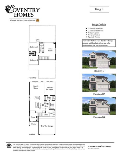 2D floor plan layout of this home in Sofi Lakes, Katy, TX (Image 4).