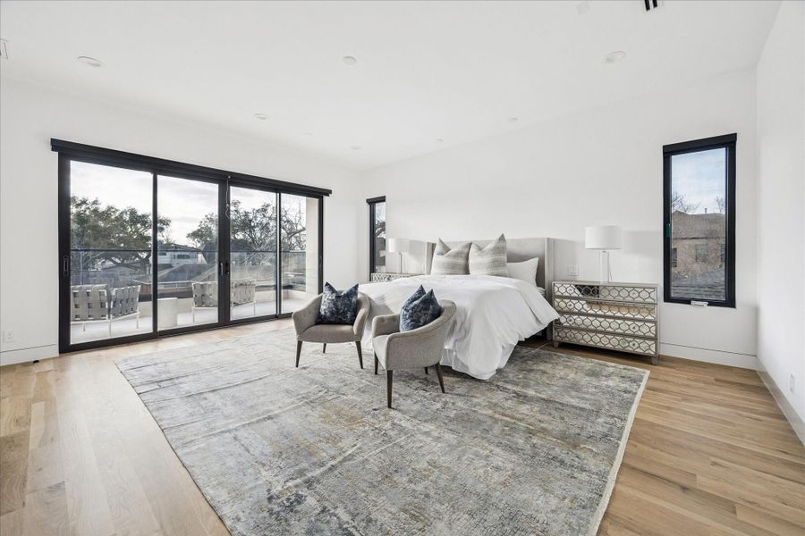 A private balcony is just through the sliding glass doors.