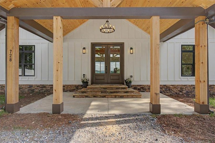 Exterior details and patio area of a home in , Ranger (Image 33).