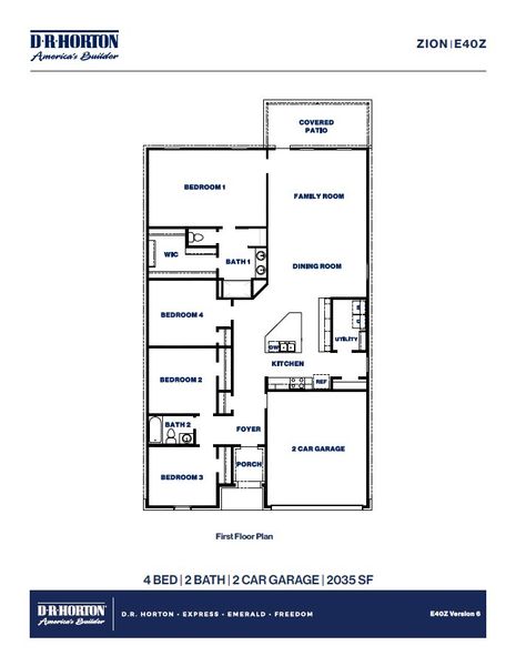 2D floor plan layout of this home in Sunterra, Katy, TX (Image 3).