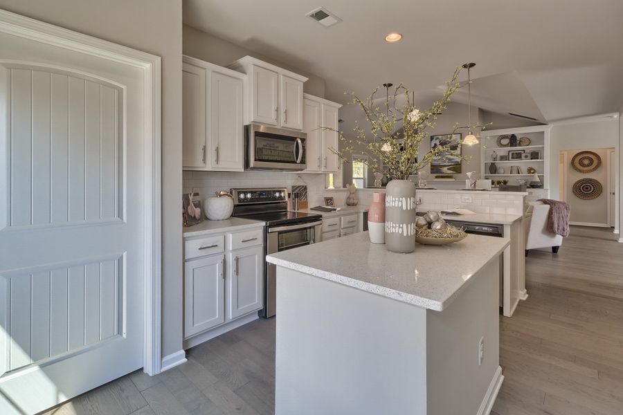 Representative furnished interior of a home built from the Wisteria II by Great Southern Homes in Briarfield, Conway (Image 16).