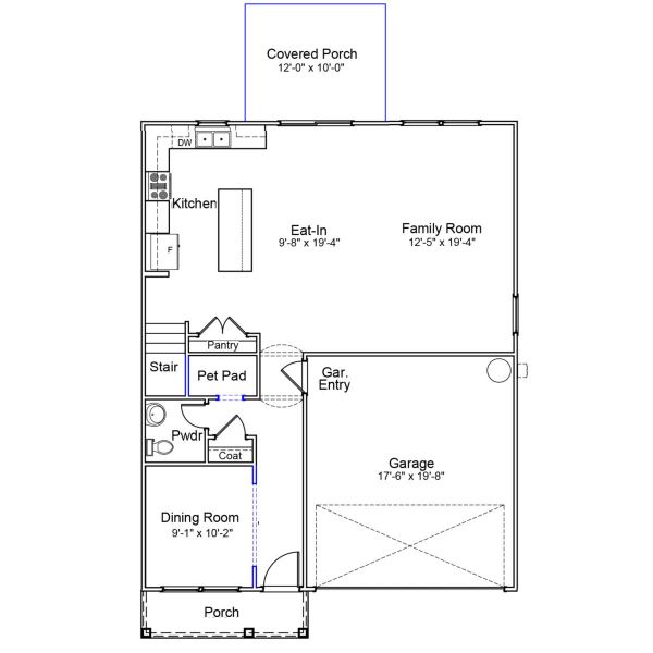 2D floor plan layout of this home in Mayfair Village, Spartanburg, SC (Image 2).