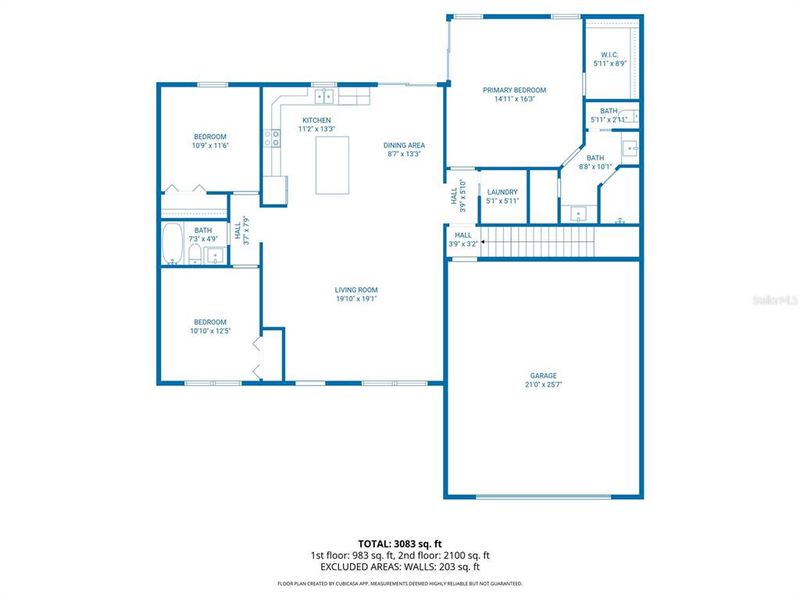 2D floor plan layout of this home in , Deltona, FL (Image 7).