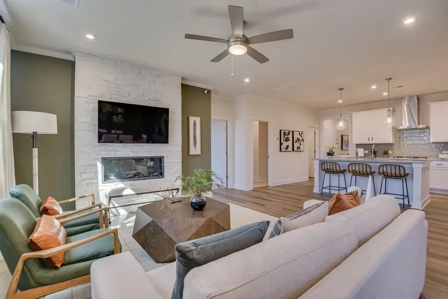 Family Room and Kitchen