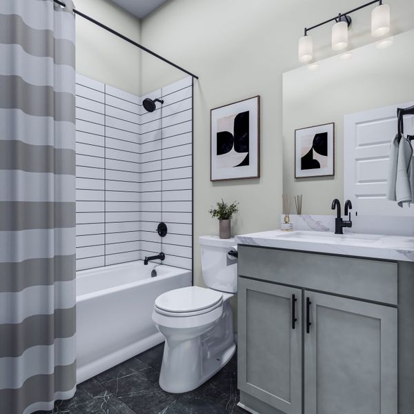 Furnished interior view inside a new home in Heritage, Dripping Springs (Image 16).