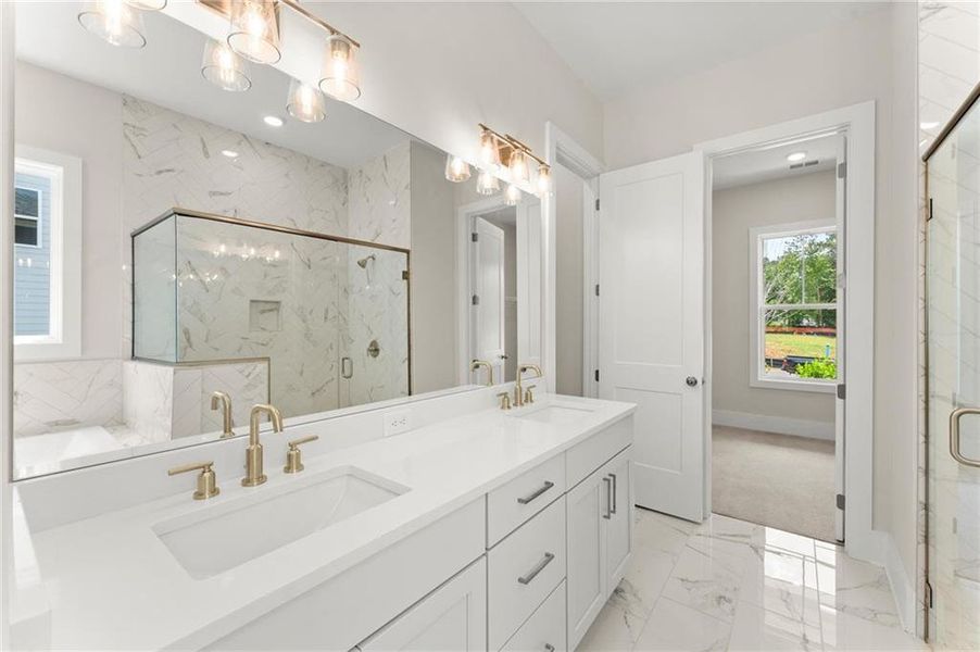 Furnished interior view inside a new home in Hillgrove Preserve, Powder Springs (Image 41).