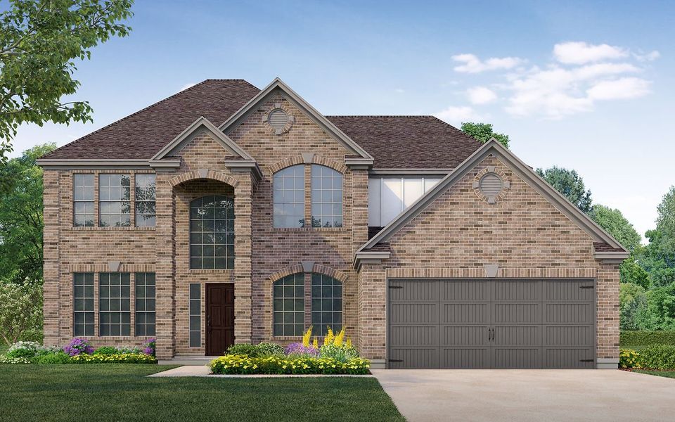 Representative exterior photo of a completed home built from the Winkler by Kendall Homes in Rose Hill Estates, Willis, TX (Image 5).
