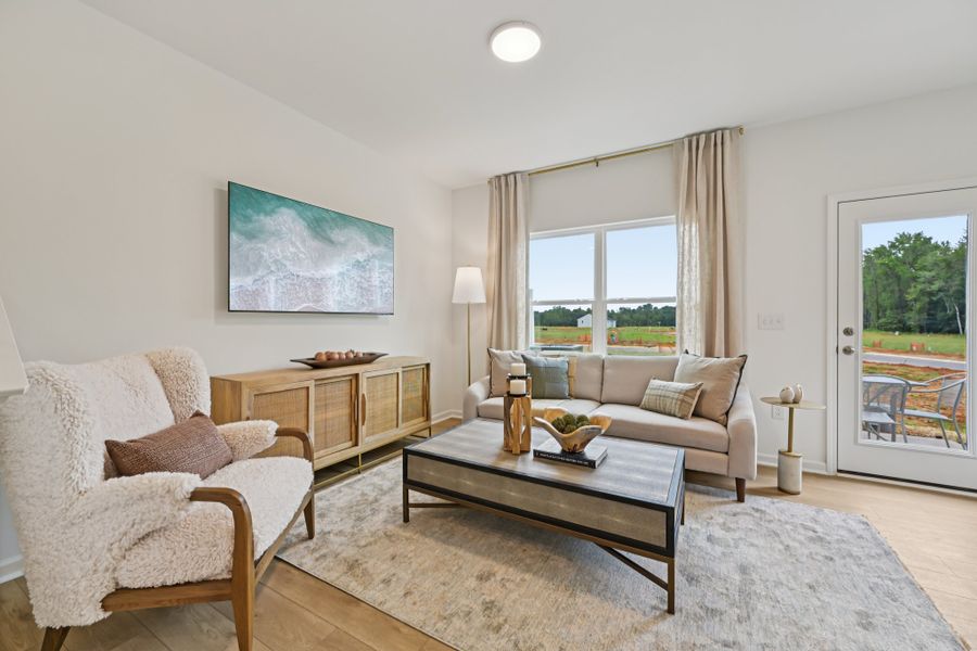 Representative furnished interior of a home built from the Camellia by Ashton Woods in Towns at Crescent Mills, Wilson's Mills (Image 7).