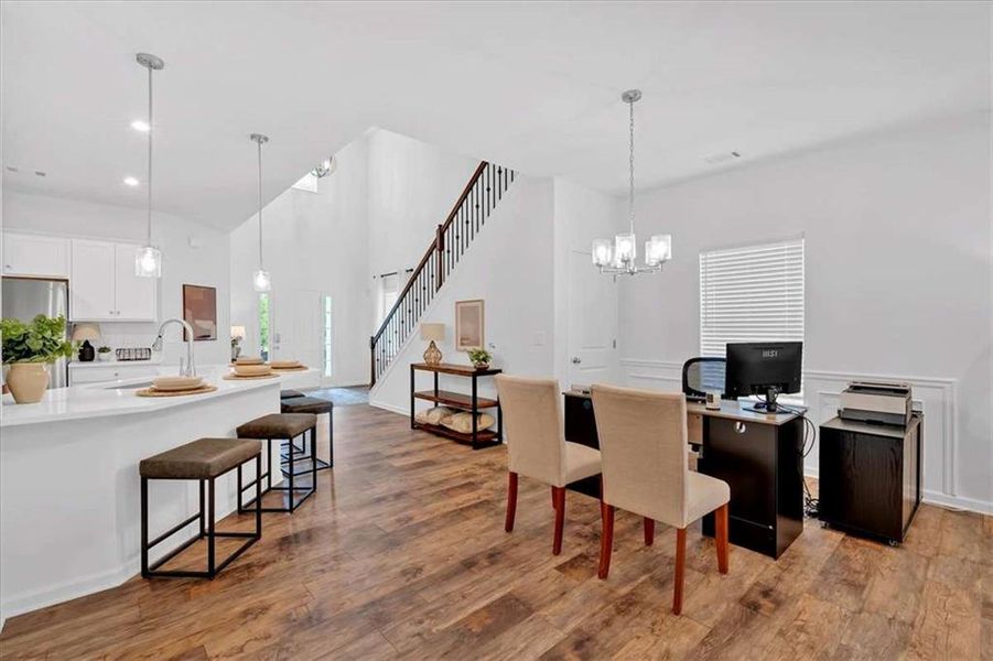 Furnished interior in a model home at The View at Groover's Lake in Lithia Springs (Image 28).