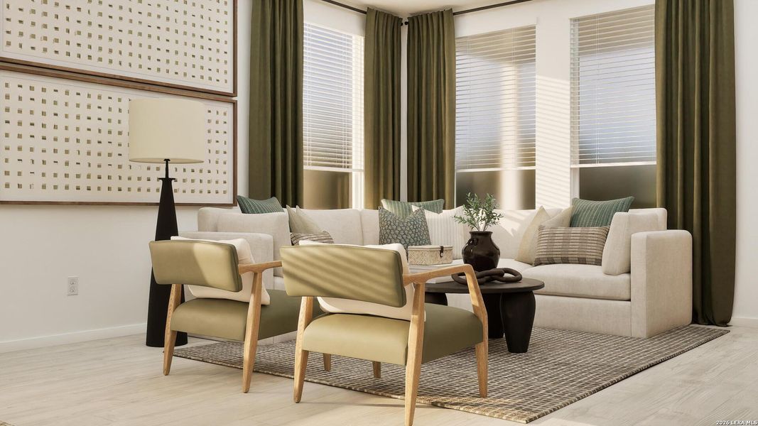 Furnished interior view inside a new home in Stone Garden, Elmendorf (Image 12). Furnished interior view inside a new home in Stone Garden, Elmendorf (Image 12).