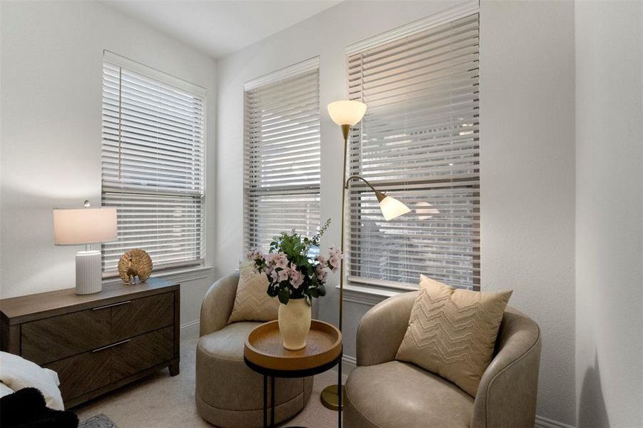 Furnished interior view inside a new home in Mustang Lakes 74', Celina (Image 17).