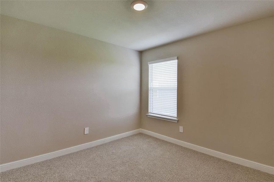 Spare room with light carpet and baseboards Spare room with light carpet and baseboards