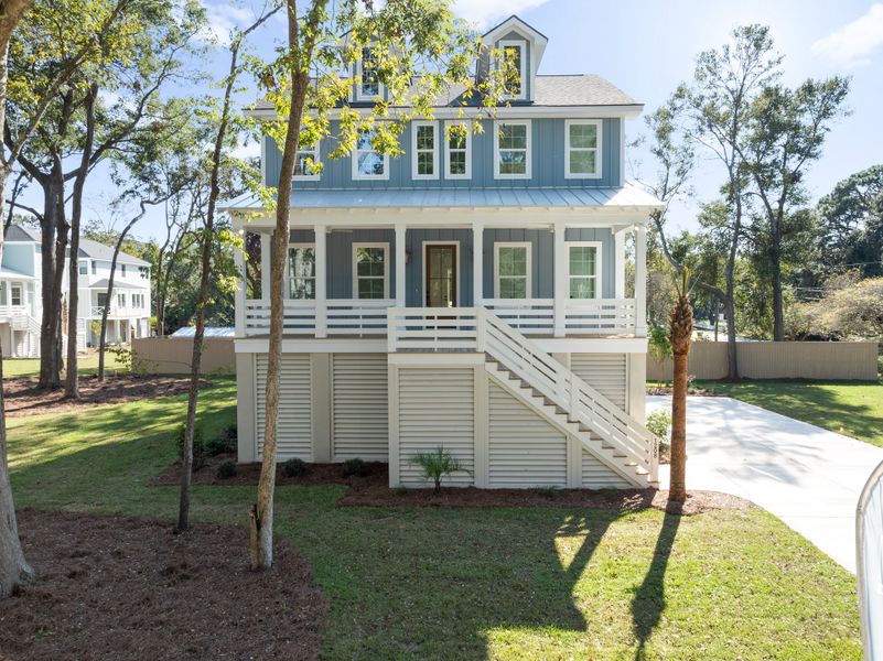 Representative exterior photo of a completed home built from the Kennedy by Hunter Quinn Homes in Mount Pleasant Homes, Mount Pleasant, SC (Image 19).