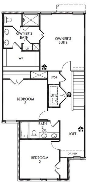 2D floor plan layout for the Jasper by Impression Homes in Sereno Oaks at Buckner Terrace, Dallas, TX (Image 4). 2D floor plan layout for the Jasper by Impression Homes in Sereno Oaks at Buckner Terrace, Dallas, TX (Image 4).