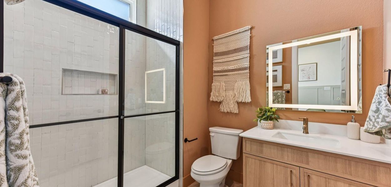 Representative furnished interior of a home built from the Silas by Chesmar Homes in The Grove at Blackhawk, Pflugerville (Image 15).