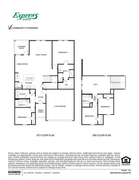 2D floor plan layout of this home in Wildwood, Royse City, TX (Image 2).