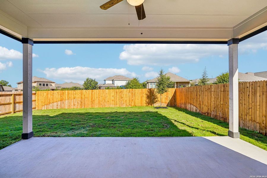 Exterior details and patio area of a home in Sagebrooke - Premier Series, San Antonio (Image 4).